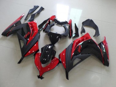 Kawasaki ZX 300R 13-16 Motorrad Verkleidungen - Rot Schwarz