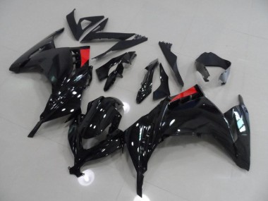 Kawasaki ZX 300R 13-16 Motorrad Verkleidungen - Schwarz Rot
