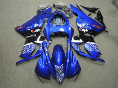 Kawasaki ZX10R 03-05 Motorrad Verkleidungen - Blau Touch4