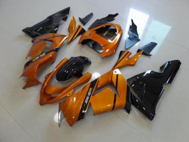 Kawasaki ZX10R 03-05 Motorrad Verkleidungen - Gold Schwarz