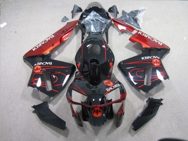 Kawasaki ZX10R 03-05 Motorrad Verkleidungen - Schwarz Rot Racardi