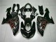 Kawasaki ZX10R 06-07 Motorrad Verkleidung - Schwarz rote Flamme Kawasaki ZX10R 06-07 Motorrad Verkleidung - Schwarz rote Flamme