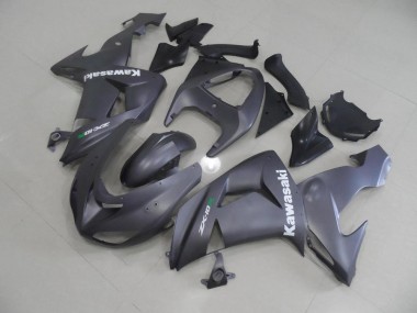 Kawasaki ZX10R 06-07 Motorrad Verkleidungen - Grau mit Weißen Aufklebern