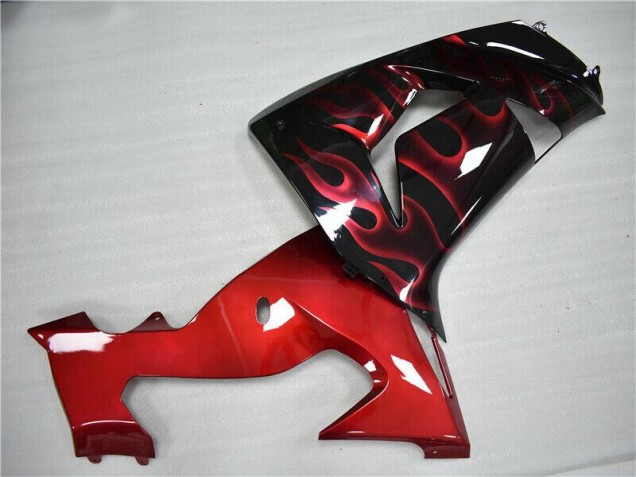 Kawasaki ZX10R 06-07 Motorrad Verkleidungen - Rot Flamme Kawasaki ZX10R 06-07 Motorrad Verkleidungen - Rot Flamme