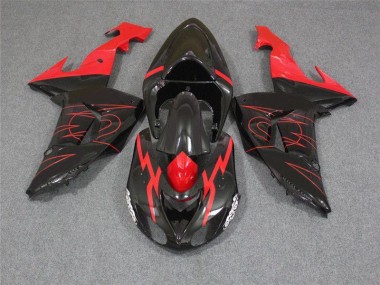 Kawasaki ZX10R 06-07 Motorrad Verkleidungen - Schwarz Rot