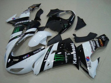 Kawasaki ZX10R 06-07 Motorrad Verkleidungen - Weiß Monster
