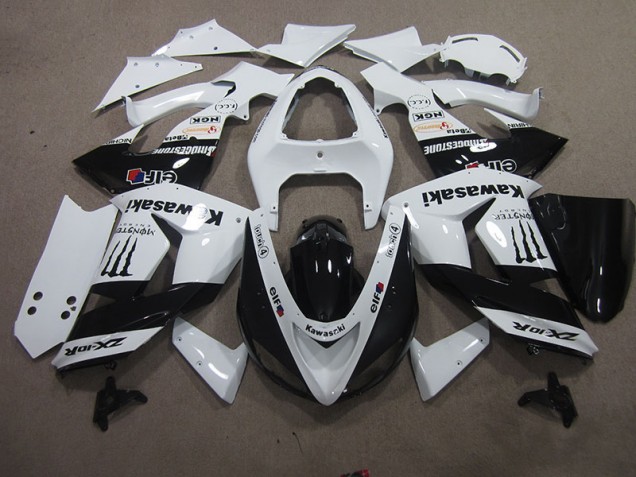 Kawasaki ZX10R 06-07 Motorrad Verkleidungen - Weiß Touch4 Monster Kawasaki ZX10R 06-07 Motorrad Verkleidungen - Weiß Touch4 Monster