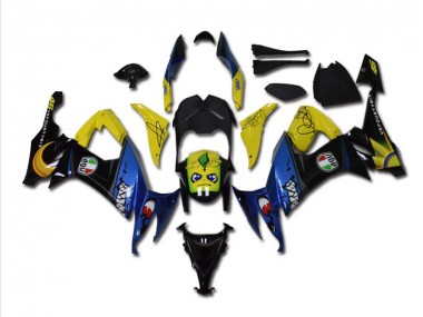 Kawasaki ZX10R 08-10 Motorrad Verkleidungen - Blau Hai
