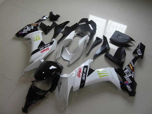 Kawasaki ZX10R 08-10 Motorrad Verkleidungen - Weiß Monster Kawasaki ZX10R 08-10 Motorrad Verkleidungen - Weiß Monster