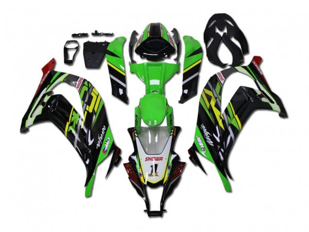 Kawasaki ZX10R 11-15 Motorrad Verkleidung - Grün Schwarz Kawasaki ZX10R 11-15 Motorrad Verkleidung - Grün Schwarz