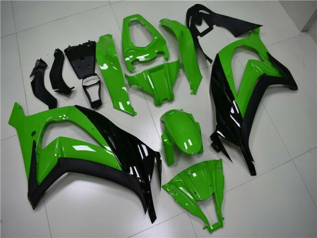 Kawasaki ZX10R 11-15 Motorrad Vollverkleidung - Grün Schwarz Kawasaki ZX10R 11-15 Motorrad Vollverkleidung - Grün Schwarz
