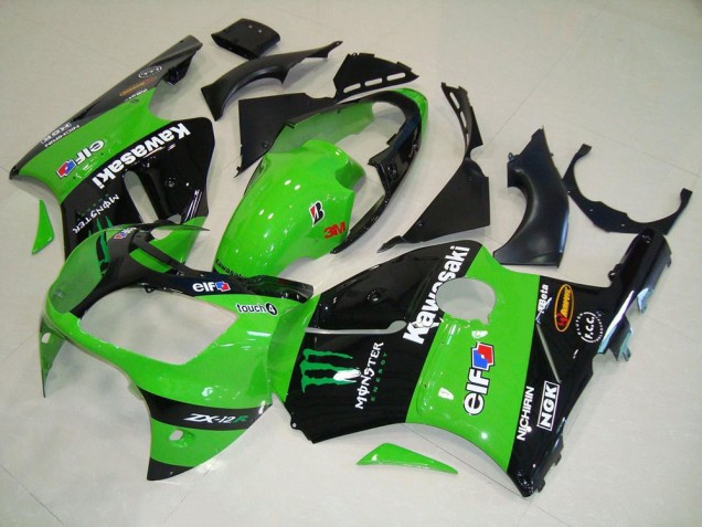 Kawasaki ZX12R 00-01 Motorrad Verkleidungen - Grünes Monster Kawasaki ZX12R 00-01 Motorrad Verkleidungen - Grünes Monster