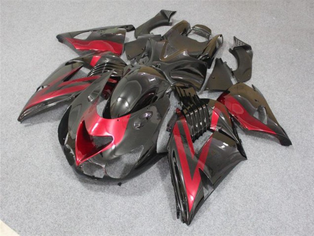 Kawasaki ZX14R ZZR 1400 06-11 Motorrad Verkleidung - Schwarz Rot Kawasaki ZX14R ZZR 1400 06-11 Motorrad Verkleidung - Schwarz Rot