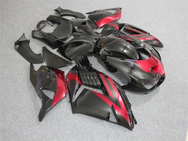 Kawasaki ZX14R ZZR 1400 06-11 Motorrad Verkleidung - Schwarz Rot Kawasaki ZX14R ZZR 1400 06-11 Motorrad Verkleidung - Schwarz Rot