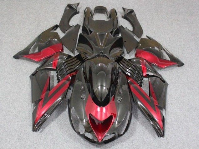 Kawasaki ZX14R ZZR 1400 06-11 Motorrad Verkleidung - Schwarz Rot Kawasaki ZX14R ZZR 1400 06-11 Motorrad Verkleidung - Schwarz Rot
