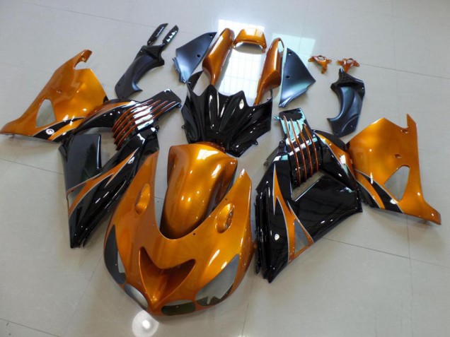 Kawasaki ZX14R ZZR 1400 06-11 Motorrad Verkleidungen - Braun und Schwarz, kein Aufkleber Kawasaki ZX14R ZZR 1400 06-11 Motorrad Verkleidungen - Braun und Schwarz, kein Aufkleber