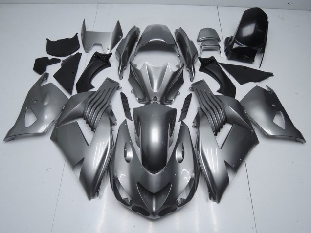 Kawasaki ZX14R ZZR 1400 06-11 Motorrad Verkleidungen - Glänzend Grau Kawasaki ZX14R ZZR 1400 06-11 Motorrad Verkleidungen - Glänzend Grau