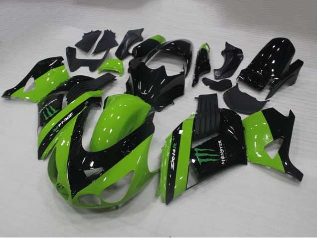 Kawasaki ZX14R ZZR 1400 06-11 Motorrad Verkleidungen - Grünes Monster Kawasaki ZX14R ZZR 1400 06-11 Motorrad Verkleidungen - Grünes Monster