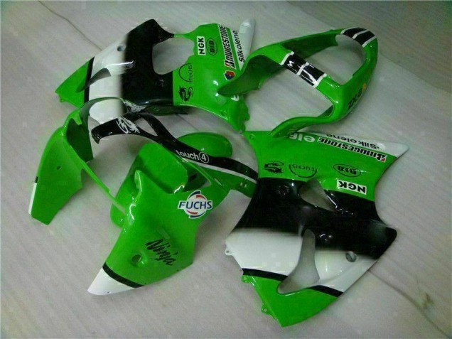 Kawasaki ZX6R 00-02 Motor Verkleidungen - Grün Schwarz Kawasaki ZX6R 00-02 Motor Verkleidungen - Grün Schwarz