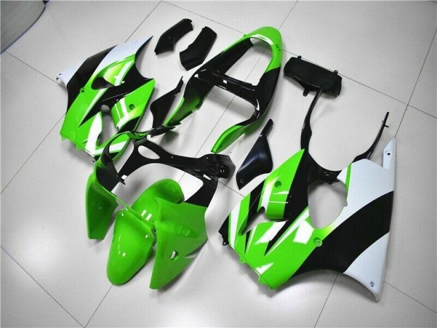 Kawasaki ZX6R 00-02 Motorrad Verkleidungen - Grün Weiß Schwarz Kawasaki ZX6R 00-02 Motorrad Verkleidungen - Grün Weiß Schwarz