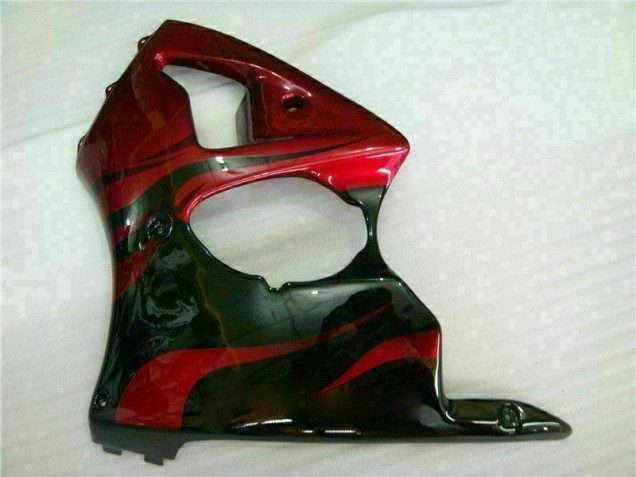 Kawasaki ZX6R 00-02 Motorrad Verkleidungen - Rot Schwarz Kawasaki ZX6R 00-02 Motorrad Verkleidungen - Rot Schwarz