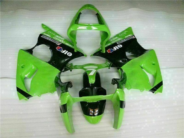 Kawasaki ZX6R 00-02 Motorrad Vollverkleidung - Grün Schwarz Kawasaki ZX6R 00-02 Motorrad Vollverkleidung - Grün Schwarz