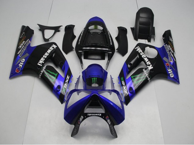 Kawasaki ZX6R 03-04 Motorrad Verkleidungen - Blau Monster Kawasaki ZX6R 03-04 Motorrad Verkleidungen - Blau Monster