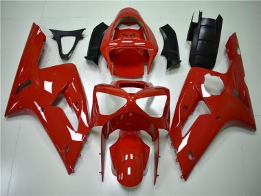 Kawasaki ZX6R 03-04 Motorrad Verkleidungen - Rot
