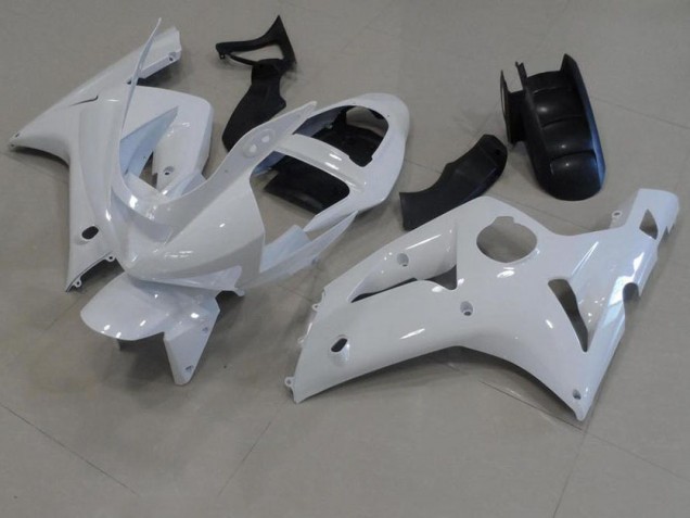 Kawasaki ZX6R 03-04 Motorrad Verkleidungen - Weiß Kawasaki ZX6R 03-04 Motorrad Verkleidungen - Weiß