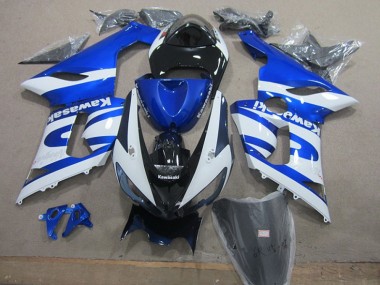 Kawasaki ZX6R 05-06 Motorrad Verkleidung - Blau Weiß