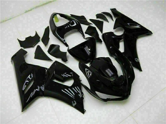 Kawasaki ZX6R 05-06 Motorrad Verkleidung - Glänzend Schwarz Kawasaki ZX6R 05-06 Motorrad Verkleidung - Glänzend Schwarz
