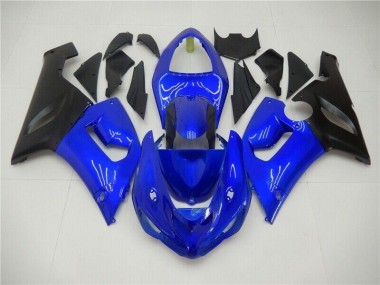 Kawasaki ZX6R 05-06 Motorrad Verkleidungen - Blau