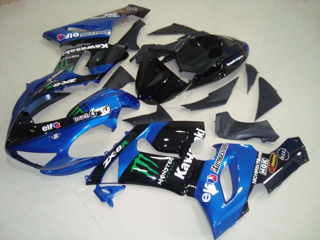 Kawasaki ZX6R 05-06 Motorrad Verkleidungen - Blau Monster Kawasaki ZX6R 05-06 Motorrad Verkleidungen - Blau Monster
