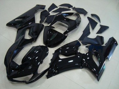Kawasaki ZX6R 05-06 Motorrad Verkleidungen - Glänzend Schwarz