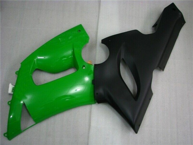 Kawasaki ZX6R 05-06 Motorrad Verkleidungen - Grün Matt schwarz Kawasaki ZX6R 05-06 Motorrad Verkleidungen - Grün Matt schwarz