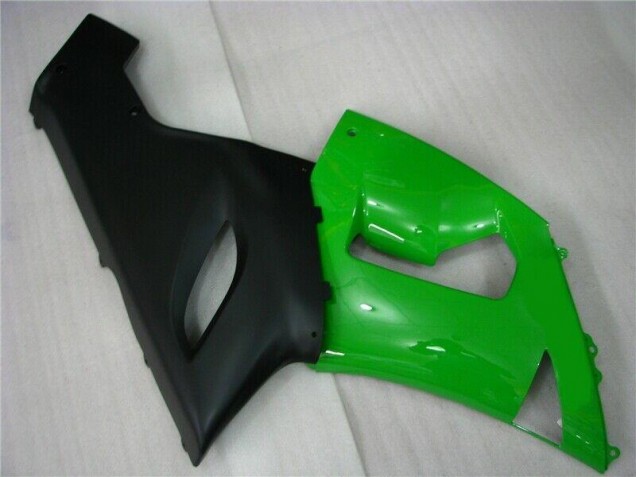 Kawasaki ZX6R 05-06 Motorrad Verkleidungen - Grün Matt schwarz Kawasaki ZX6R 05-06 Motorrad Verkleidungen - Grün Matt schwarz