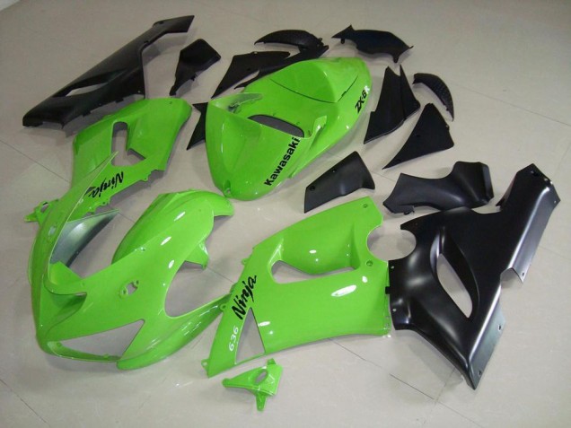 Kawasaki ZX6R 05-06 Motorrad Verkleidungen - Limetten Grün Kawasaki ZX6R 05-06 Motorrad Verkleidungen - Limetten Grün