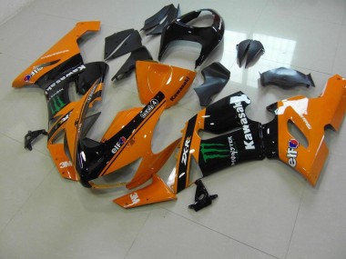 Kawasaki ZX6R 05-06 Motorrad Verkleidungen - Orange Monster