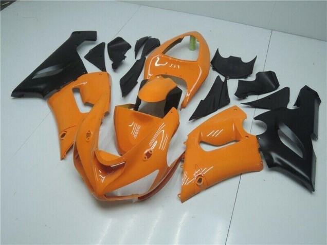 Kawasaki ZX6R 05-06 Motorrad Verkleidungen - Orange Schwarz Kawasaki ZX6R 05-06 Motorrad Verkleidungen - Orange Schwarz
