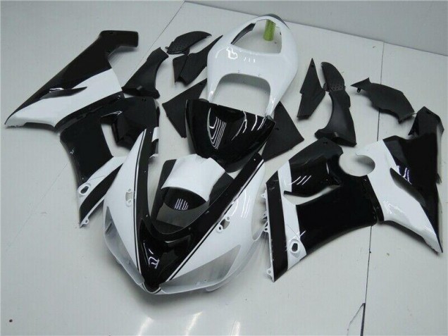 Kawasaki ZX6R 05-06 Motorrad Verkleidungen - Schwarz Weiß Kawasaki ZX6R 05-06 Motorrad Verkleidungen - Schwarz Weiß