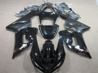 Kawasaki ZX6R 05-06 Motorrad Verkleidungen - Schwarzer Ninja 636