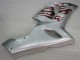 Kawasaki ZX6R 05-06 Motorrad Verkleidungen - Silber Rot Flammen Kawasaki ZX6R 05-06 Motorrad Verkleidungen - Silber Rot Flammen
