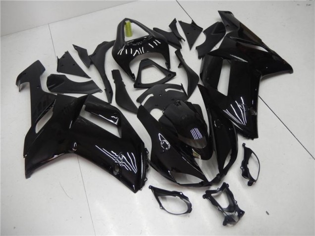 Kawasaki ZX6R 07-08 Motorrad Verkleidung - Glänzend Schwarz Kawasaki ZX6R 07-08 Motorrad Verkleidung - Glänzend Schwarz