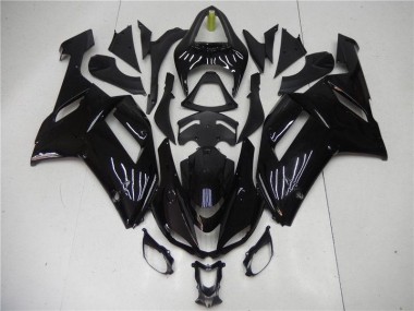 Kawasaki ZX6R 07-08 Motorrad Verkleidung - Glänzend Schwarz