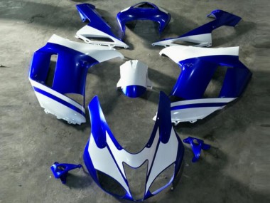 Kawasaki ZX6R 07-08 Motorrad Verkleidungen - Blau Weiß