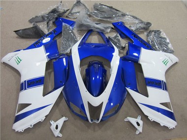 Kawasaki ZX6R 07-08 Motorrad Verkleidungen - Blau Weiß Monster