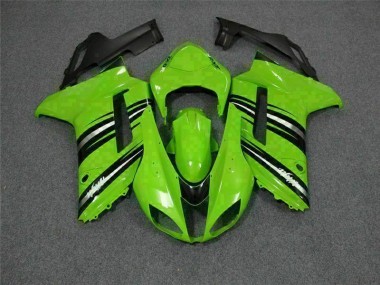 Kawasaki ZX6R 07-08 Motorrad Verkleidungen - Grün Schwarz