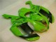 Kawasaki ZX6R 07-08 Motorrad Verkleidungen - Grün Schwarzer Dunlop