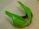 Kawasaki ZX6R 07-08 Motorrad Verkleidungen - Grün Schwarzer Dunlop