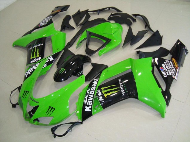 Kawasaki ZX6R 07-08 Motorrad Verkleidungen - Monster Grün Kawasaki ZX6R 07-08 Motorrad Verkleidungen - Monster Grün